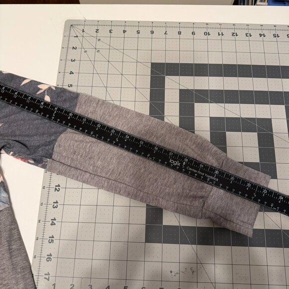 Tickled Teal Floral Long Sleeve Top - Gray and Pink - Picture 9 of 11